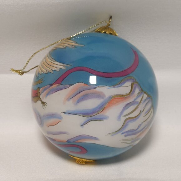 Li Bien Ornament Hand Blown Glass Orb Christmas Holiday 3" Wide - Picture 4 of 5